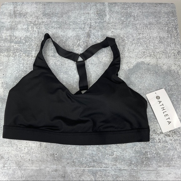 NWT Athleta Ascent Padded Sport Bra Black XL - Picture 5 of 9